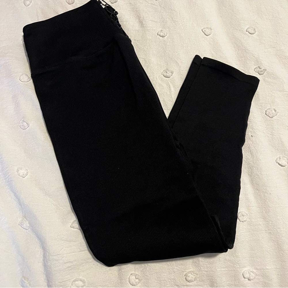 Fabletics Ribbed Black Leggings